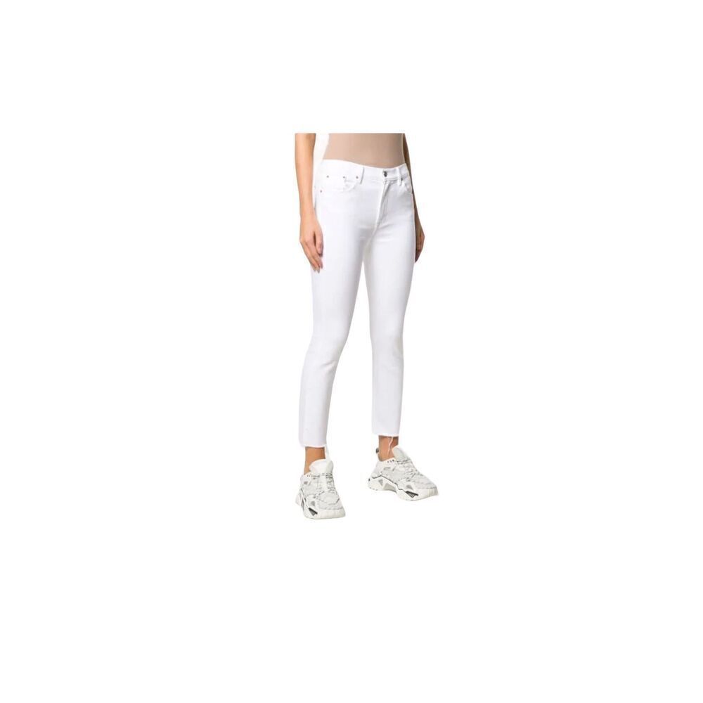 GRLFRND Reed High-Rise in Bronco Jeans Raw Hem Size 27 $185‎ (13-11)